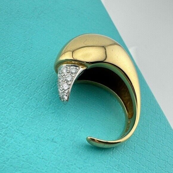 RARE Vtg. Peretti Tiffany & Co. Claw Talon Ring in 18k with Platinum & Diamonds