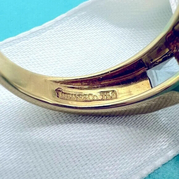 Tiffany & Co. Paloma's Studio Baguette Three-stone Ring Blue Topaz 18k Gold