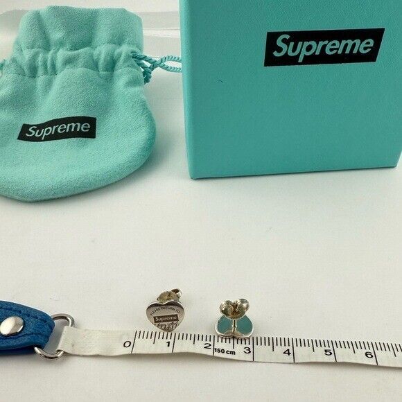 Tiffany x SUPREME Mini Heart Earrings in Sterling Silver