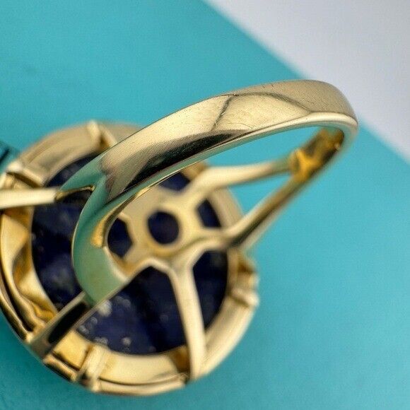 RARE Tiffany & Co. 18k Paloma's. Zellige Cocktail Ring with Lapis Lazuli Size 7