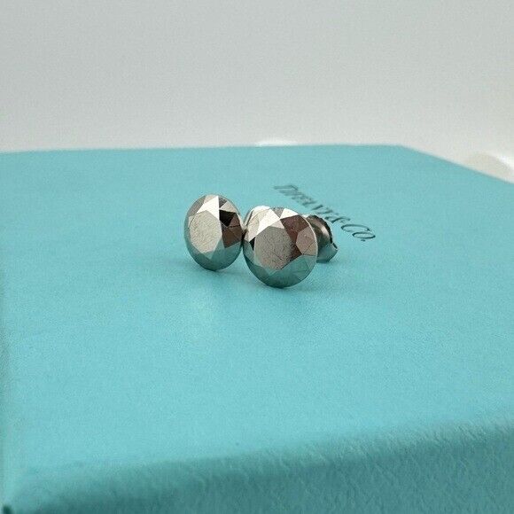RARE Tiffany & Co. Vintage Platinum Faceted Two Carat Earrings Elsa Peretti