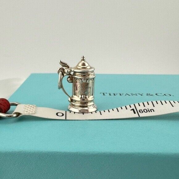 RARE Tiffany & Co. Beer Stein Cup Charm Sterling Silver