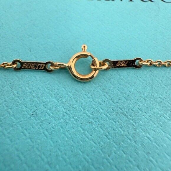 Tiffany & Co. 18k Coral Elsa Peretti Bottle Round Bottle Pendant Necklace 13g