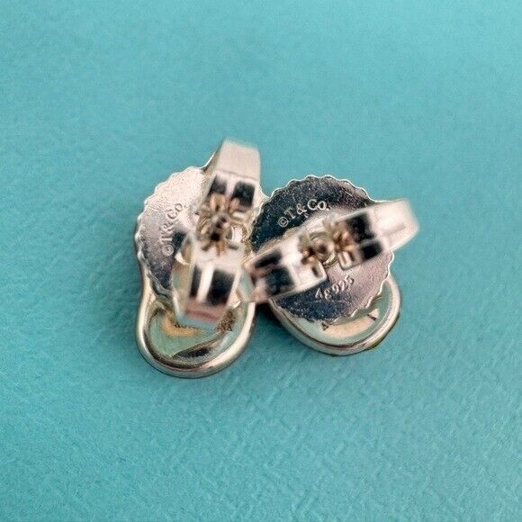 RARE Tiffany & Co. 9mm Red Jasper Bean Earrings Sterling Silver Elsa Peretti