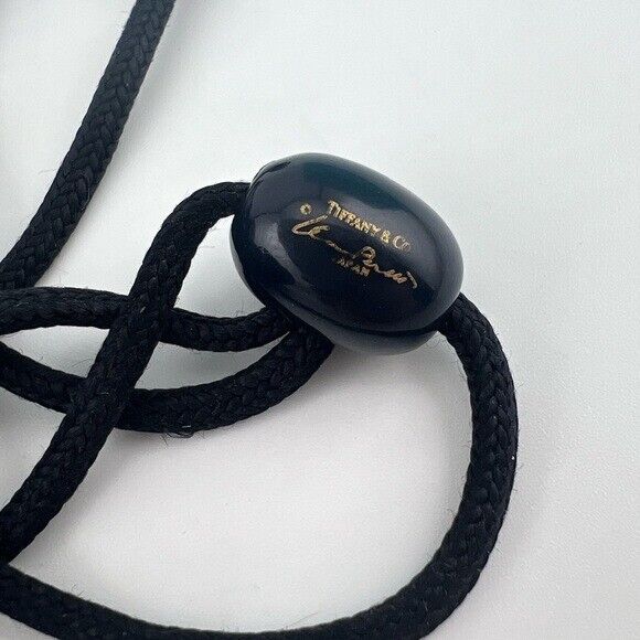 Tiffany & Co. Elsa Peretti Sphere Necklace in Blue Lacquered Japanese Hardwood