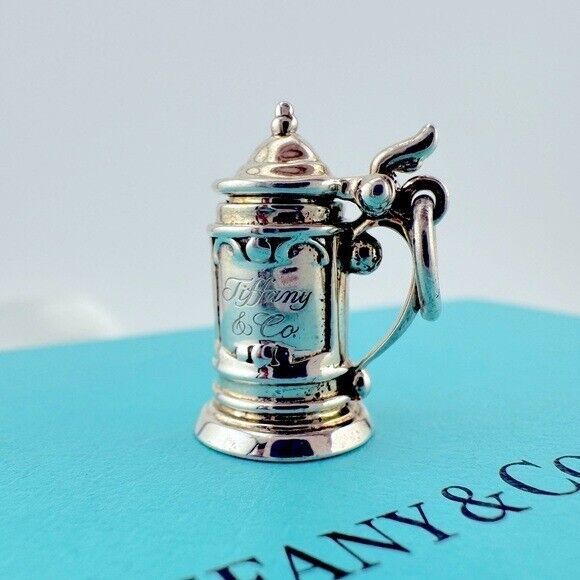 RARE Tiffany & Co. Beer Stein Cup Charm Sterling Silver