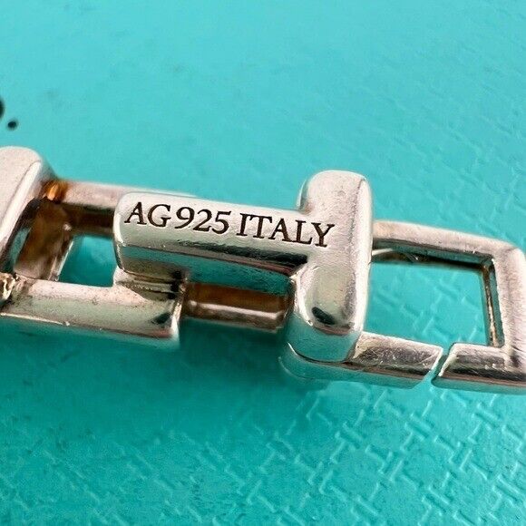 RARE Tiffany & Co. Wide T Link Necklace Sterling Silver 18.5"