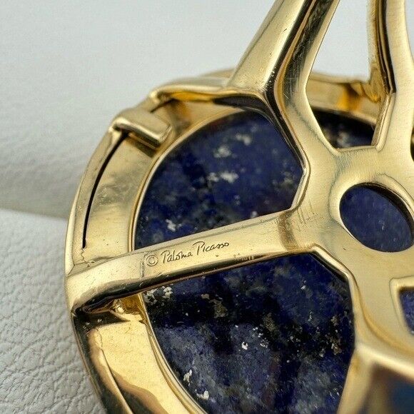 RARE Tiffany & Co. 18k Paloma's. Zellige Cocktail Ring with Lapis Lazuli Size 7