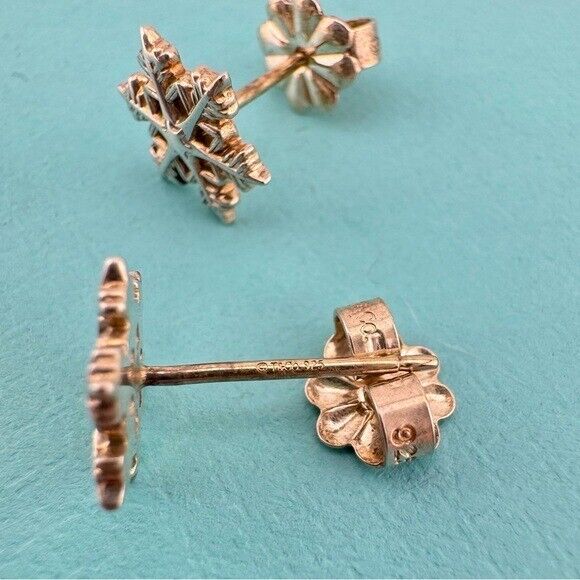 RARE Tiffany & Co. Snowflake Earrings Sterling Silver