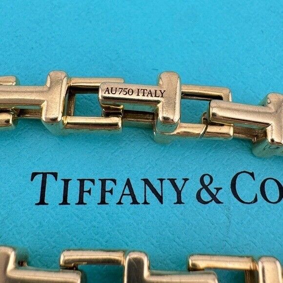 RARE Tiffany & Co. 18k Yellow Gold Wide T Link Bracelet 31g