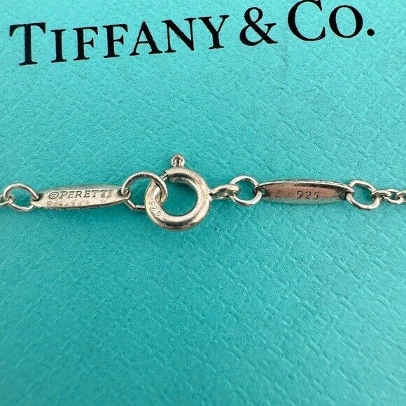 RARE Tiffany & Co. 35mm Blue Lace Agate Disc Mesh Necklace Elsa Peretti