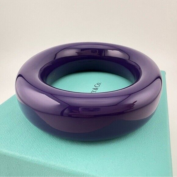 RARE Tiffany & Co. Elsa Peretti Purple Doughnut Lacquer Bangle