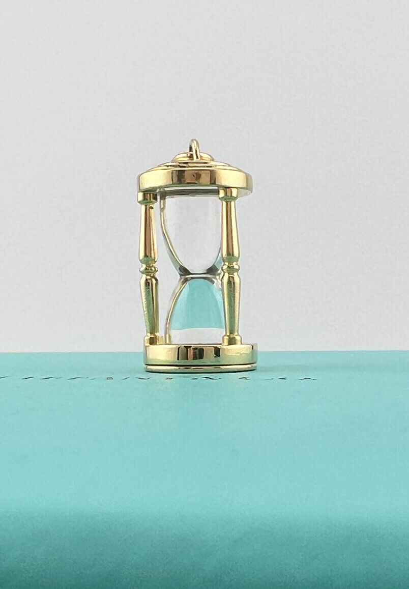 SUPER RARE Tiffany & Co. Crystal Hourglass Charm 18k and Rock Crystal