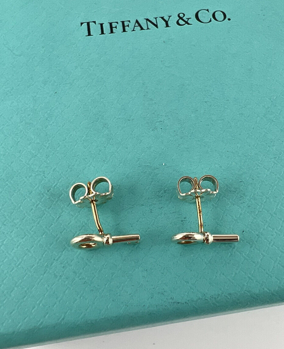 Tiffany & Co. Mini Key Stud Earrings, Sterling Silver, Retired