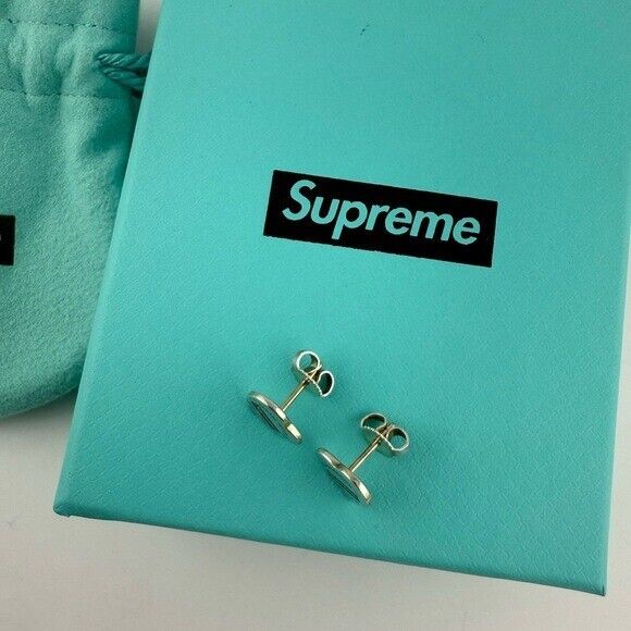 Tiffany x SUPREME Mini Heart Earrings in Sterling Silver