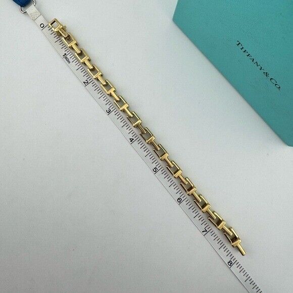 RARE Tiffany & Co. 18k Yellow Gold Wide T Link Bracelet 31g