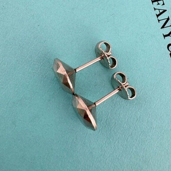 RARE Tiffany & Co. Vintage Platinum Faceted Two Carat Earrings Elsa Peretti