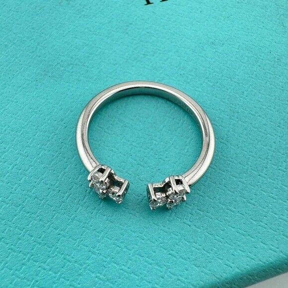 Retired Tiffany & Co. Aria Diamond Open Ring in Platinum