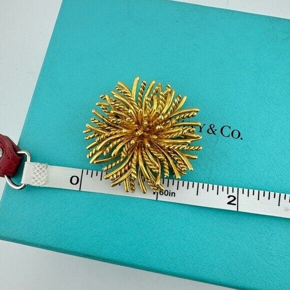 Vintage Tiffany & Co. Sea Urchin Pin Brooch 18k Yellow Gold 21g