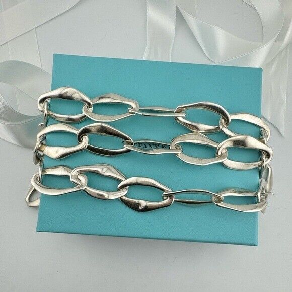 Tiffany & Co. Elsa Peretti Aegean Necklace Sterling Silver 29"