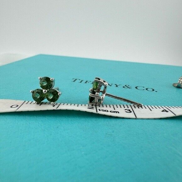 RARE Tiffany & Co. Tourmaline Aria Earrings in 18k White Gold