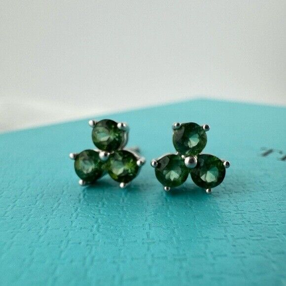 RARE Tiffany & Co. Tourmaline Aria Earrings in 18k White Gold