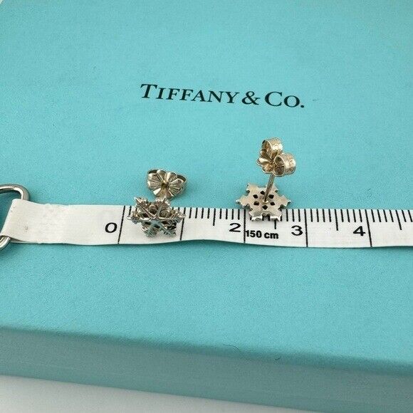 RARE Tiffany & Co. Snowflake Earrings Sterling Silver