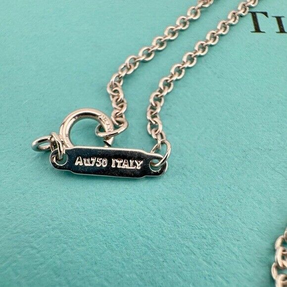 RARE Tiffany & Co. 18k Pave Diamond Padlock Necklace White Gold