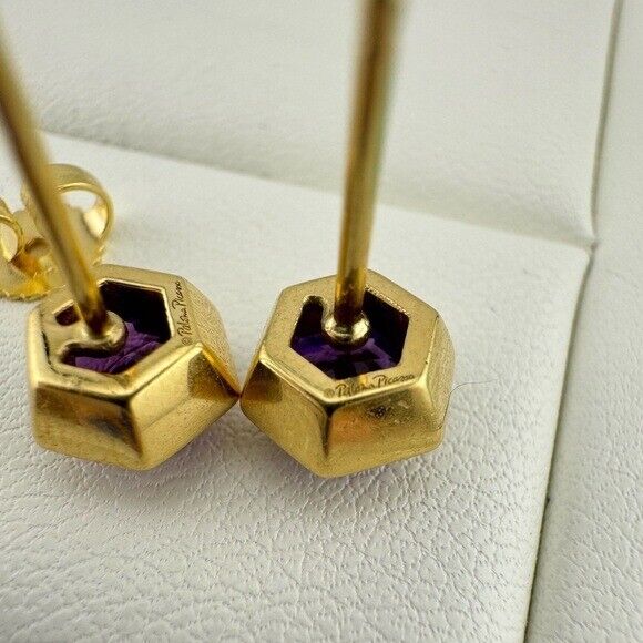 Tiffany & Co. Amethyst Paloma Studio Earrings in 18k Yellow Gold