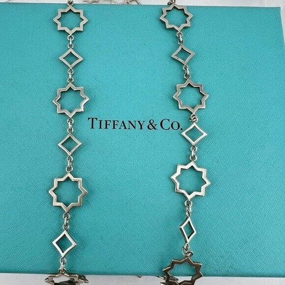 RARE Tiffany & Co. Marrakesh Link Necklace Sterling Silver Paloma Picasso 24"