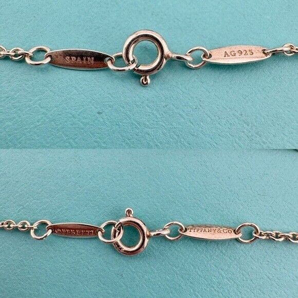 RARE Tiffany & Co. Hematite Touchstone Freeform Pendant Necklace Sterling Silver