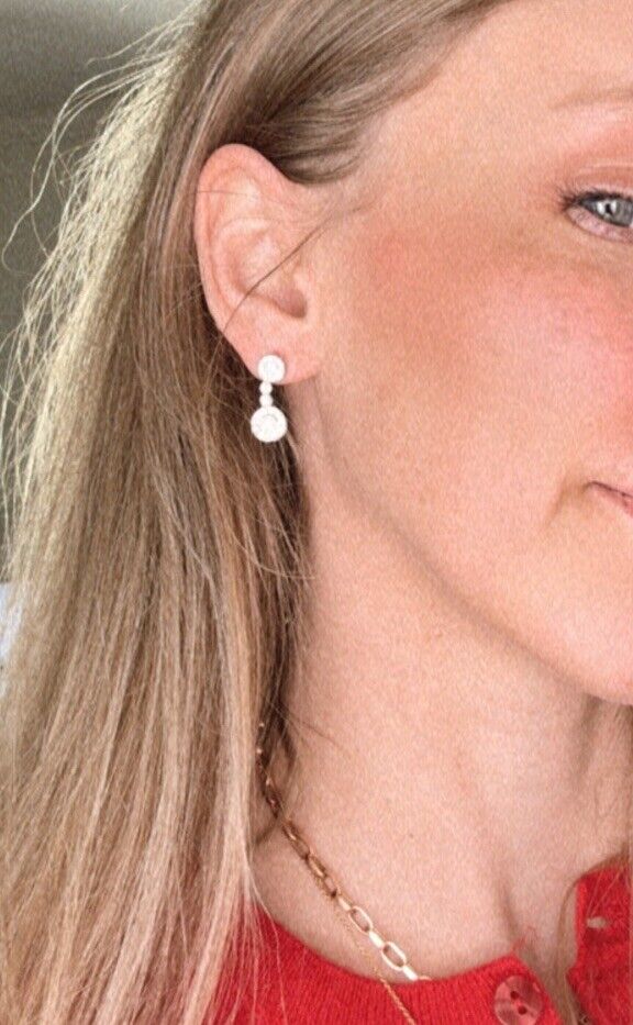 RARE Tiffany & Co. Diamond Circlet Drop Earrings in Platinum