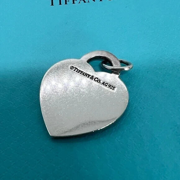 RARE Tiffany & Co. Collectors Please Return to Soho Heart Charm Sterling Silver