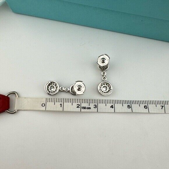 RARE Tiffany & Co. Diamond Circlet Drop Earrings in Platinum