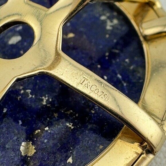 RARE Tiffany & Co. 18k Paloma's. Zellige Cocktail Ring with Lapis Lazuli Size 7