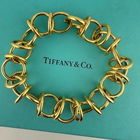 Vintage Tiffany & Co. 18k Paloma Picasso Circles Bracelet in Yellow Gold 34g