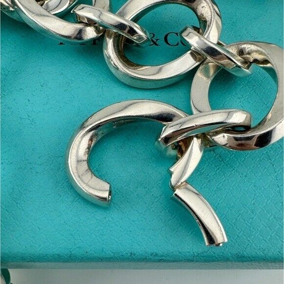 Tiffany & Co. Vintage Twisted Link Necklace Sterling Silver