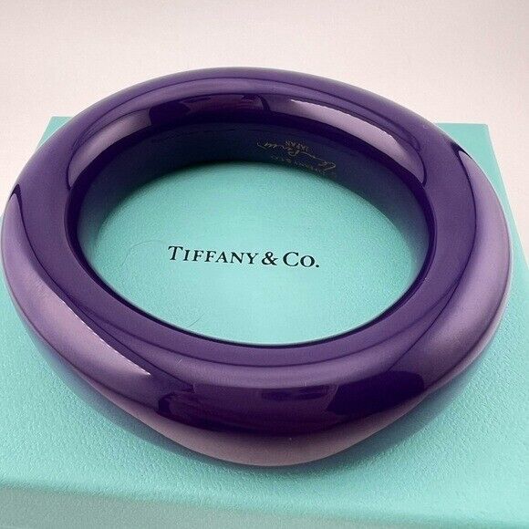 RARE Tiffany & Co. Elsa Peretti Purple Doughnut Lacquer Bangle