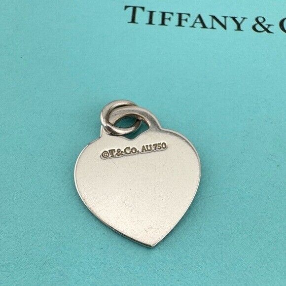 Diamond Return to Tiffany & Co. Heart Charm, Size Small 18k White Gold