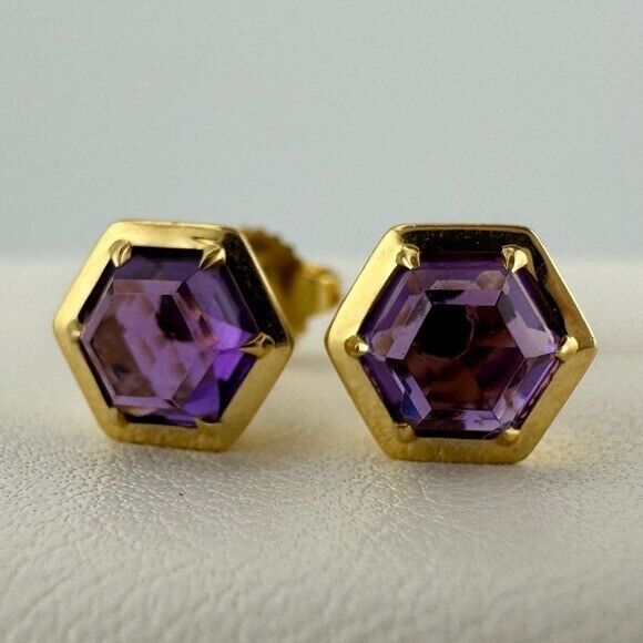 Tiffany & Co. Amethyst Paloma Studio Earrings in 18k Yellow Gold