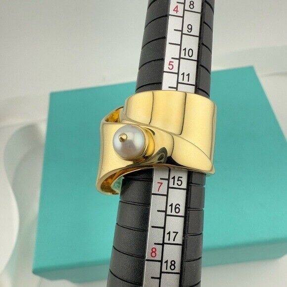 Tiffany & Co. Eddie Borgo Pearl Ring in 18k Yellow Gold 18g