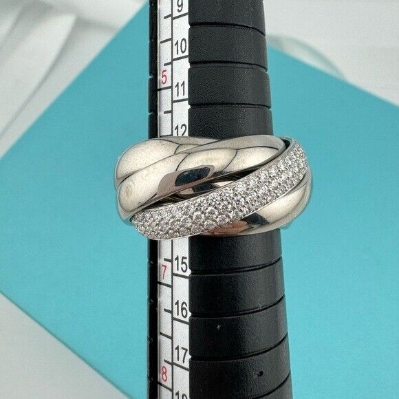 +$15,000 Tiffany & Co. Diamond Paloma's Melody Five-Band Ring in 18k White Gold