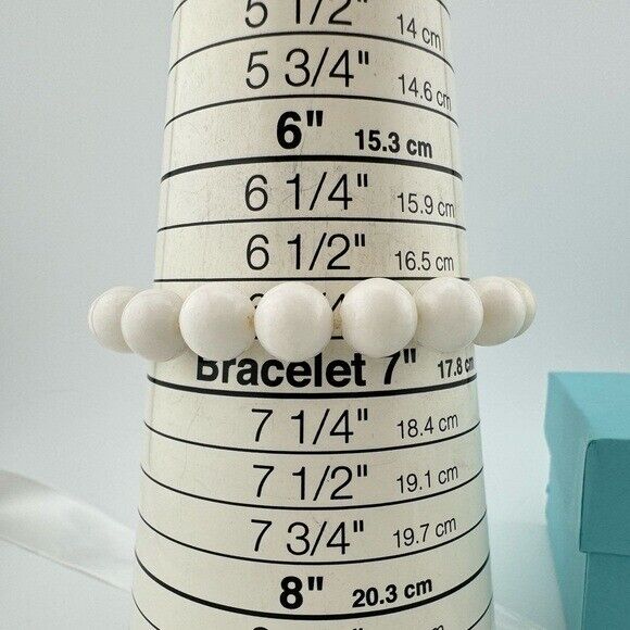 Tiffany & Co. White Dolomite Gemstone Bead Bracelet, Sterling Silver