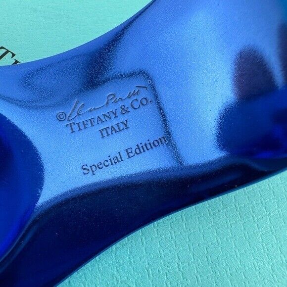 RARE Tiffany & Co. Limited Edition Blue Elsa Peretti Bone Cuff, Small Motif