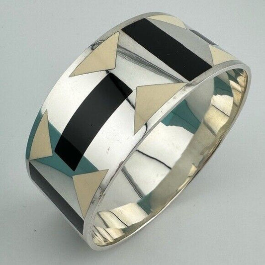 RARE Tiffany & Co. Zellige Geometric Deco Enamel Bangle Bracelet Paloma Picasso