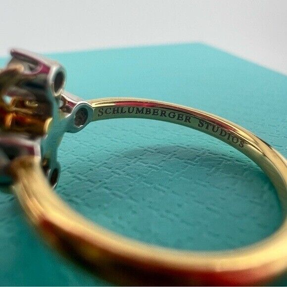 Tiffany & Co. Schlumberger Lynn Diamond Ring Two Tone: 18k, Platinum Size 5