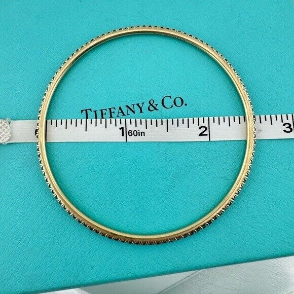 RARE Tiffany & Co. 18k Tsavorite Metro Bangle in Yellow Gold