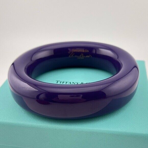 RARE Tiffany & Co. Elsa Peretti Purple Doughnut Lacquer Bangle
