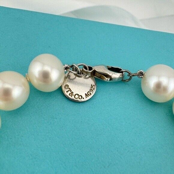 RARE Tiffany & Co. Ziegfeld 9-10mm Pearl Bracelet Sterling Silver