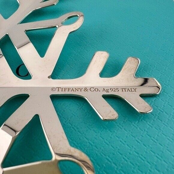 RARE Tiffany & Co. Sterling Silver Snowflake Holiday Tree Ornament w/pouch